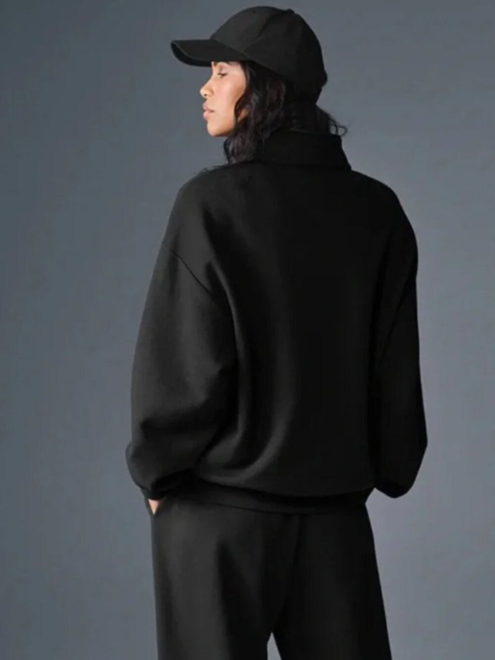 ALO Accolade Quarter-Zip Pullover Black Muliple Sizes NWT - Picture 4 of 9